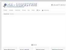 Tablet Screenshot of ma-industrie.de